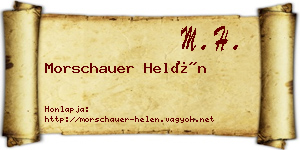 Morschauer Helén névjegykártya